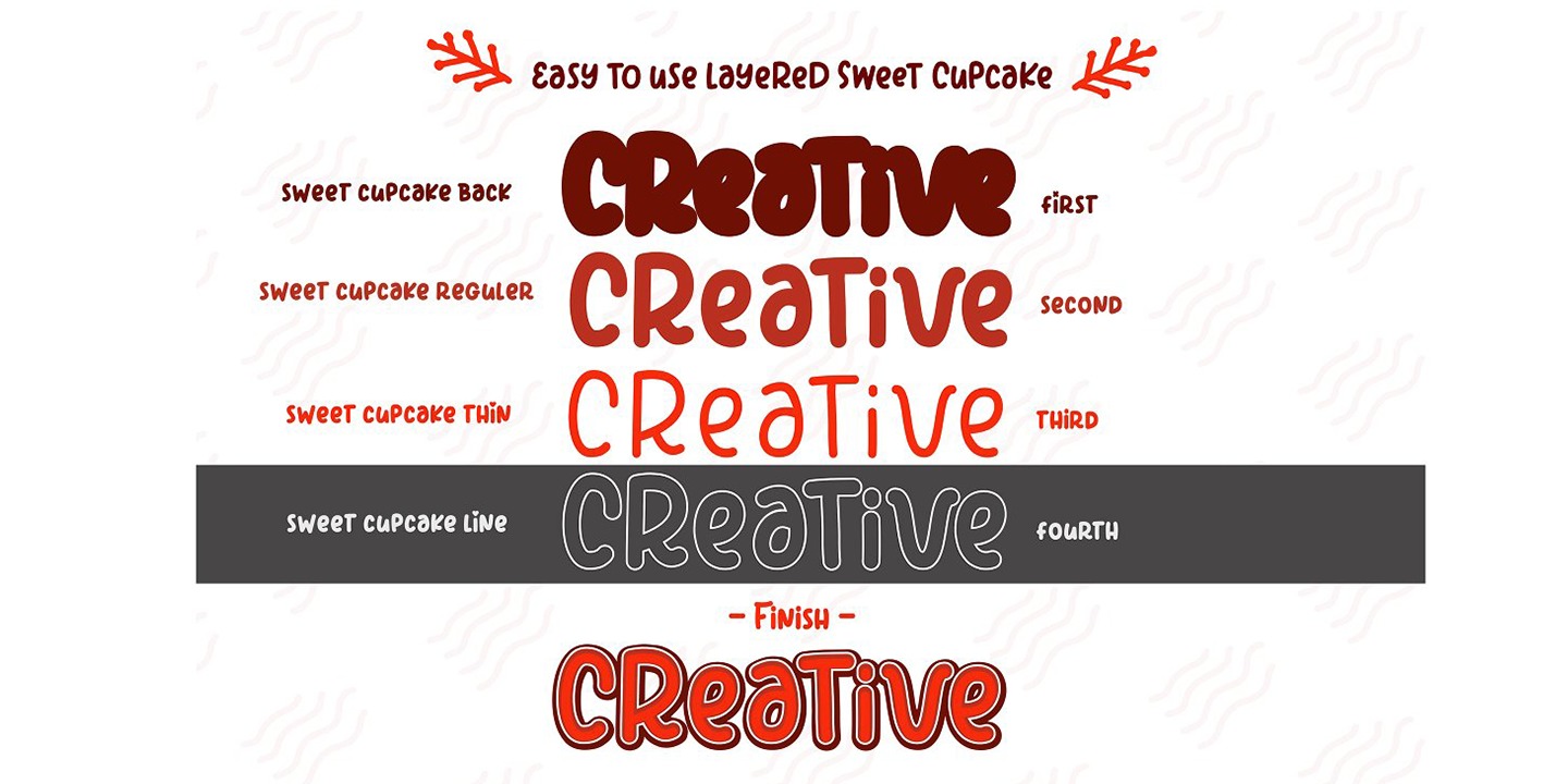 Sweet Cupcake Thin Font preview